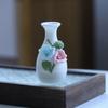 1PCS Chinese Style Ceramic Small Vases Home Decor Mini Retro Toothpick Holder Cotton Swab Storage Jar