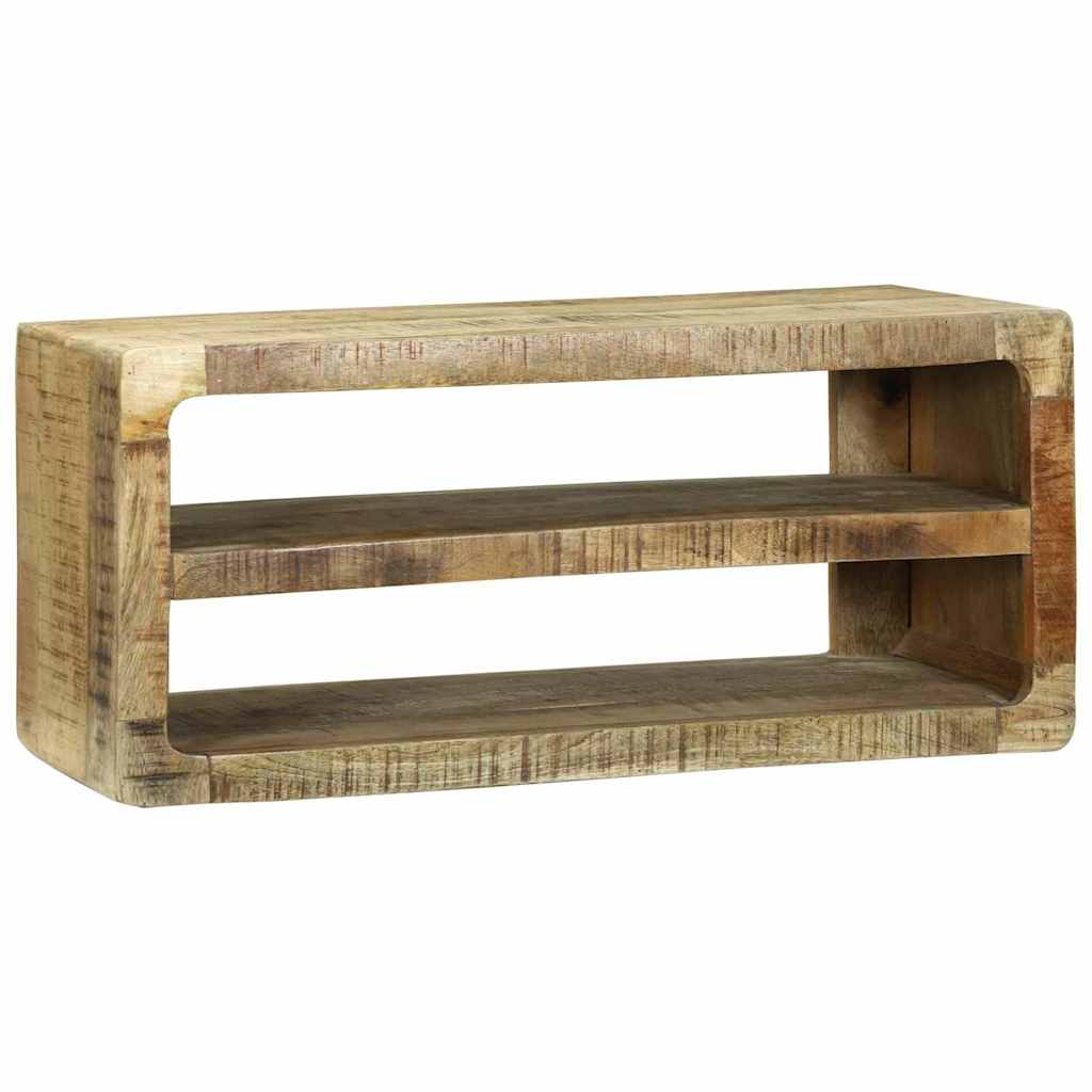 TV Cabinet with Shelf Brown 80 X 32 X 36 Cm Solid Mango Wood