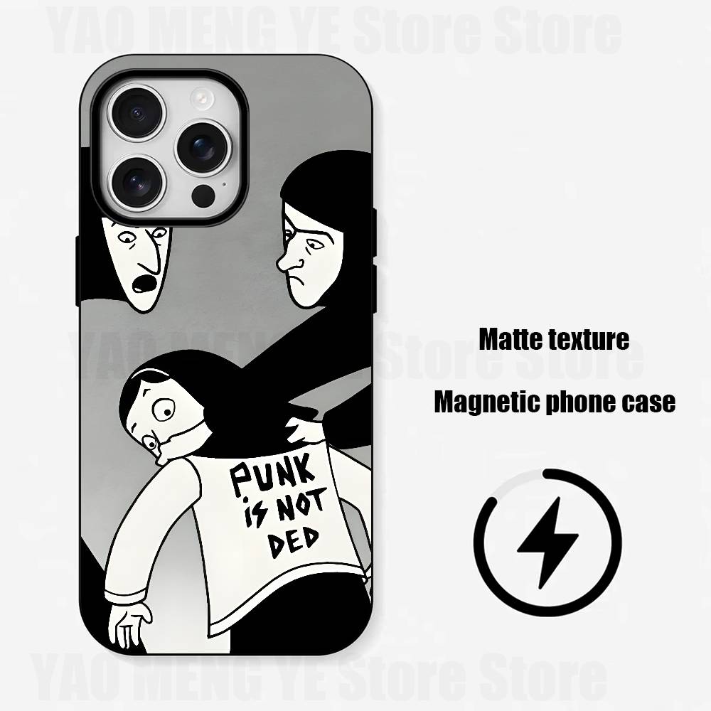 Persepolis Comics Slim Matte Magnetic For Case For Iphone 17,16,15,14,13,12,11 Pro Max Mini Plus New Frosted Soft Shell