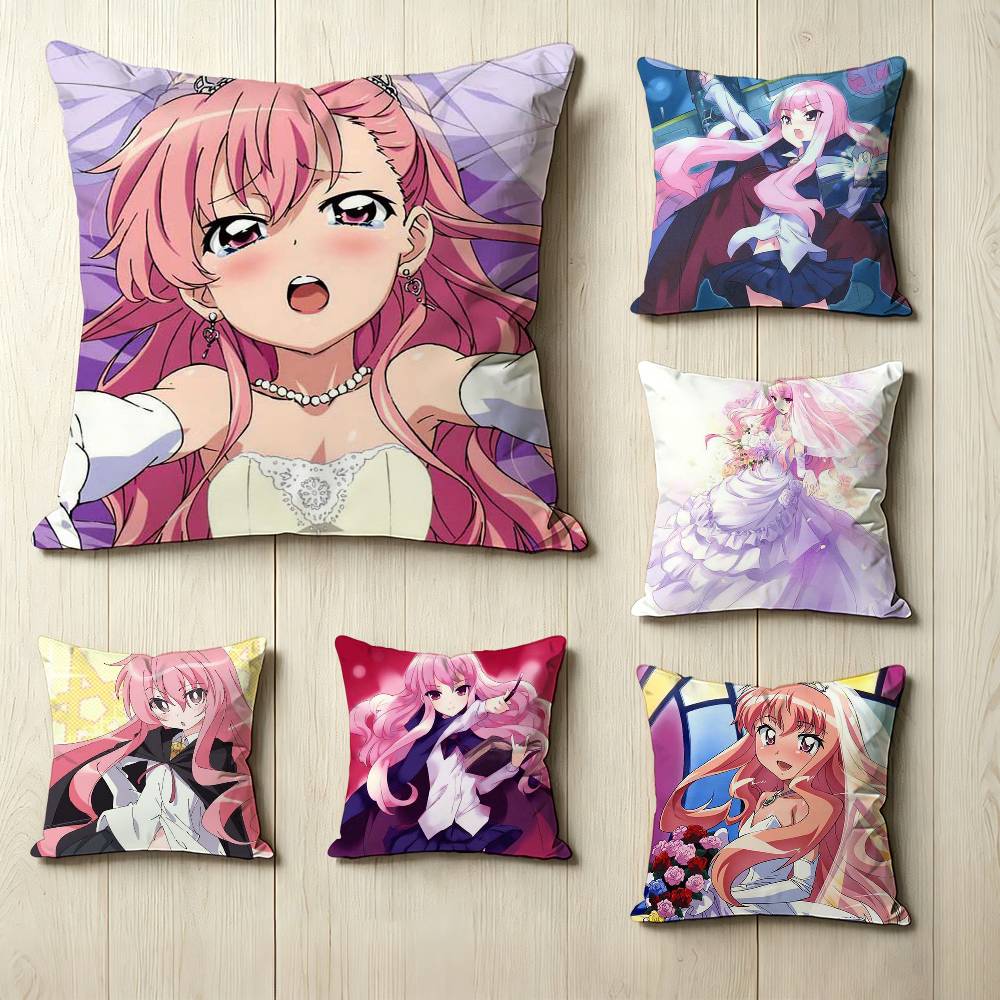 ZZero No Tsukaima Cute Girl LLouise Square DoubleSided Printed Pillow Case Bedroom Bedside Pillow Sofa Cushion Cover
