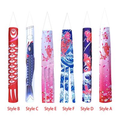 Japanese Carp Windsock Beautiful Meaning 55 Inch Garden Fish Flags for Tree Patio Lawn Sushi Bar Izakaya Room Festivals