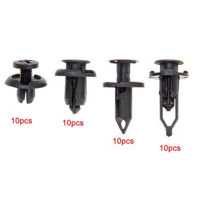 40pcs Car Push Retainer Pin Body Bumper Rivet Moulding Trim Clips 7.5-10mm Hole Car Tuning Accessories Products Universal
