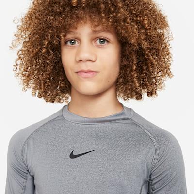 Unisex T-Shirt Nike T Shirt Kids' Apparel Long Sleeve Top Smoke Gray Kids'