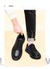Spring Collection: Thick Sole Height-Boosting White Leather Sneakers for Couples – Trendy, Versatile, Casual Sports Shoes