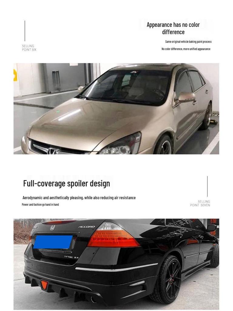 Front Lip & Side Skirts Rear Lip for 7th/7.5th Gen Accord - Japanese Version