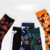 Halloween Damsockor Personlighet Harajuku Varma Sockor Enkla Långa Sockor Mode Vår Höst för Kvinnor Män Mellanlånga Sockor