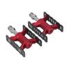 Bike Pedals Rust Proof Prevent Slip Lightweight DU Bearing Bicycle Flat Pedals for Folding Mountain Bikes 1 Pair Red