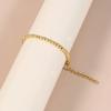 Womens Simple Fashion 3mm Alloy Beaded Bracelet