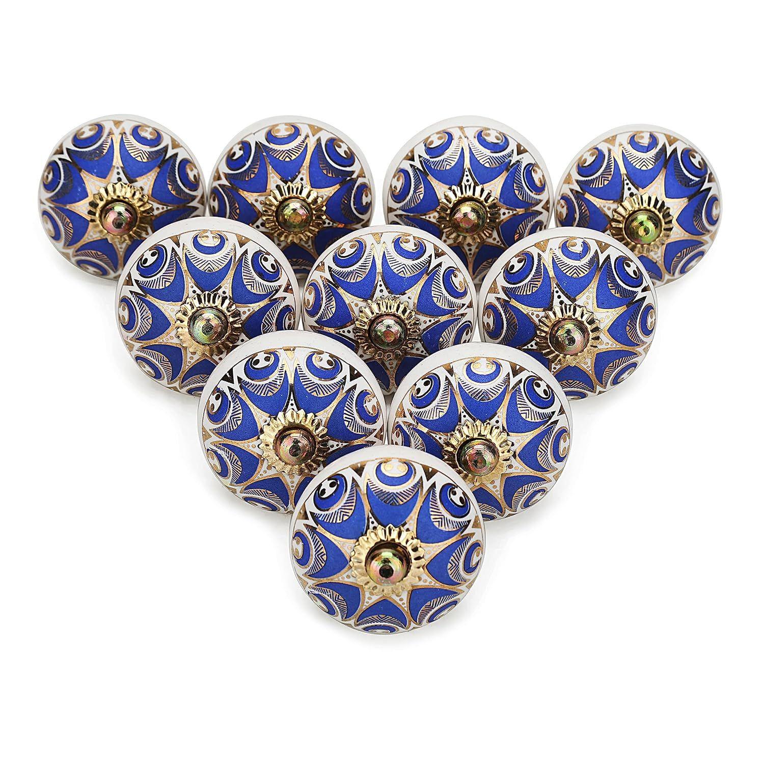 

Ручки с золотым принтом для двери, ящика, шкафа, комода, кухонной мебели, фурнитура, ручка-пуля для гардероба для домашнего декора, набор из 4 штук, темно-синий