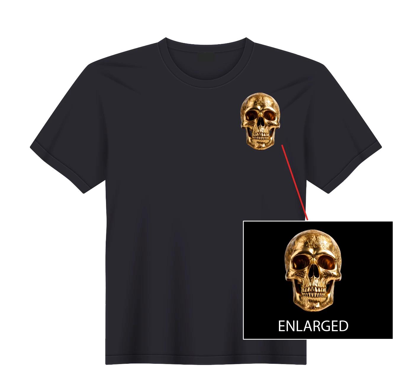 Gold Skull Skeleton Calavera Dia De Muertos T-Shirt NEW S, M, L, XL S