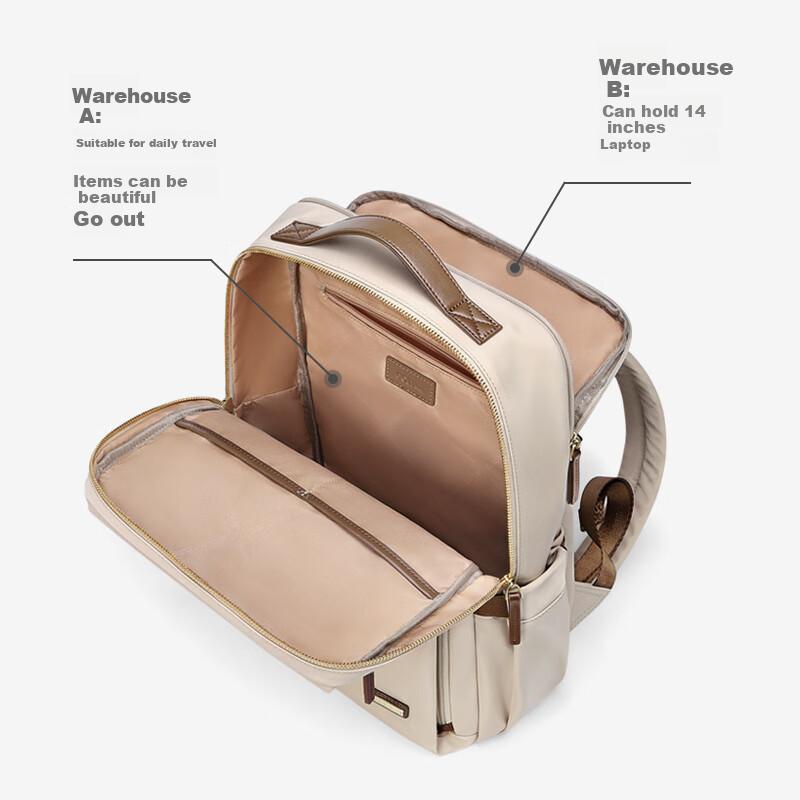 GOLF Backpack for Women, 13.3/14 Inch Laptop Handbag, Travel Backpack, School Bag, Business Trip Commuter Bag