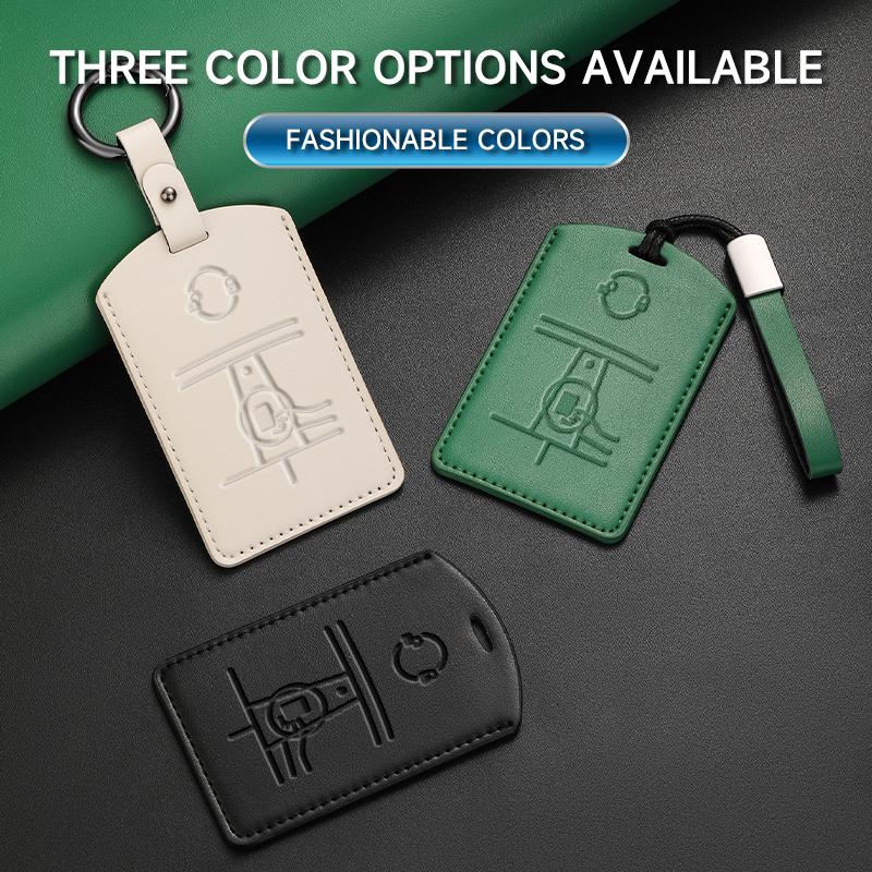 Echtes Leder Autoschlüsselhülle Abdeckung Schlüsseltasche Für Tesla Model 3 Model S Model X Model Y Keyless Schutz Set Auto Zubehör
