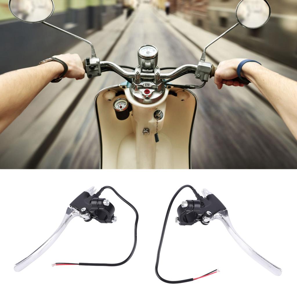 1 Paar Elektrisches E-Bike Hinterradbremshebel Lenkergriffe Montage (Schwarz)
