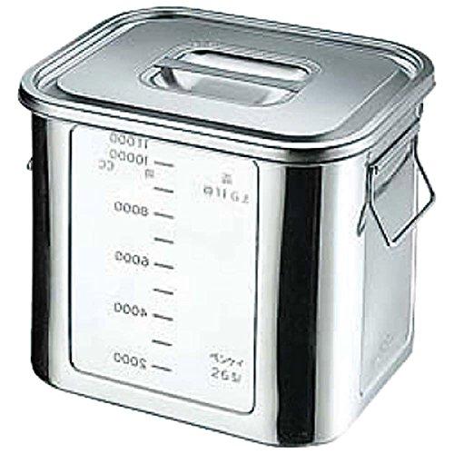 

Yamashita Kogei BK 18-8 Square Graduated Kitchen Pot, 16-inch, 04-0224-0304