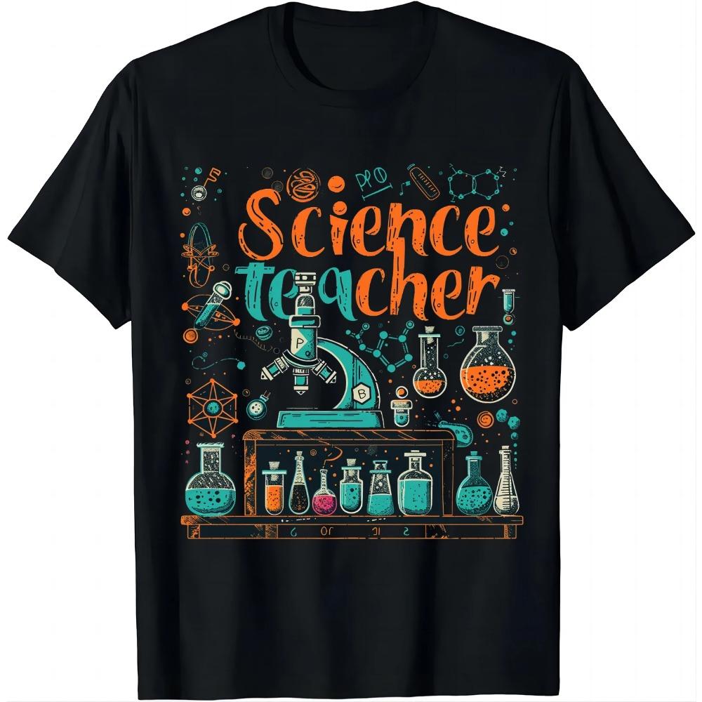 Science Enthusiast Tee of Passion T Shirts Science Teacher Men Clothing Tops Graphic T Shirts Streetwear S