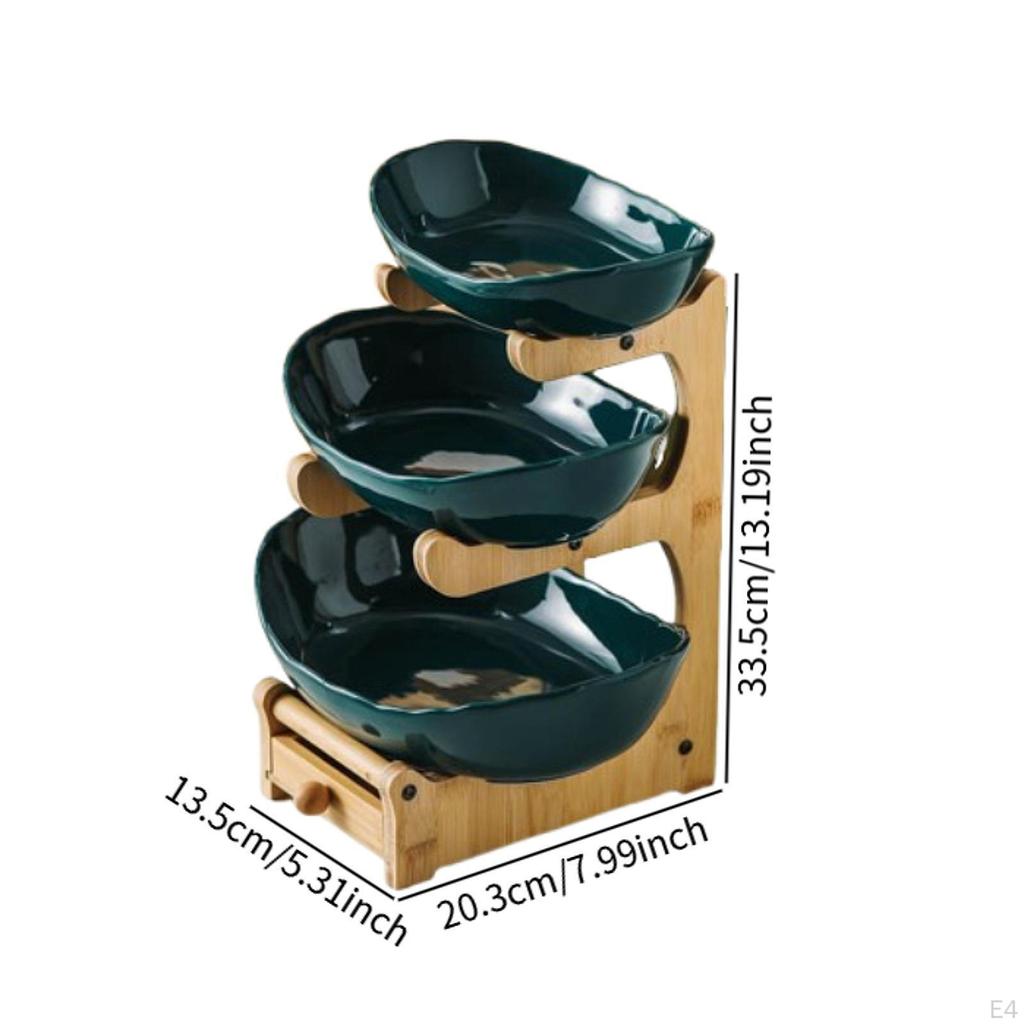 3 Tier Serving Tray Set Server Tiered Stand Display Dishes for Appetizer
