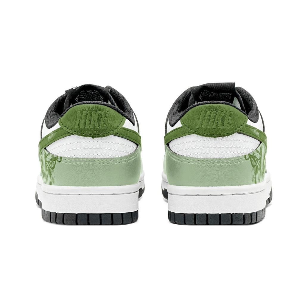 Nike Dunk Black Panda, Green Jade Bamboo Shadow, Couple's, National Style And Trend Low top Skateboard Shoes Women's CW1590-100(Team1655-S-BOX)