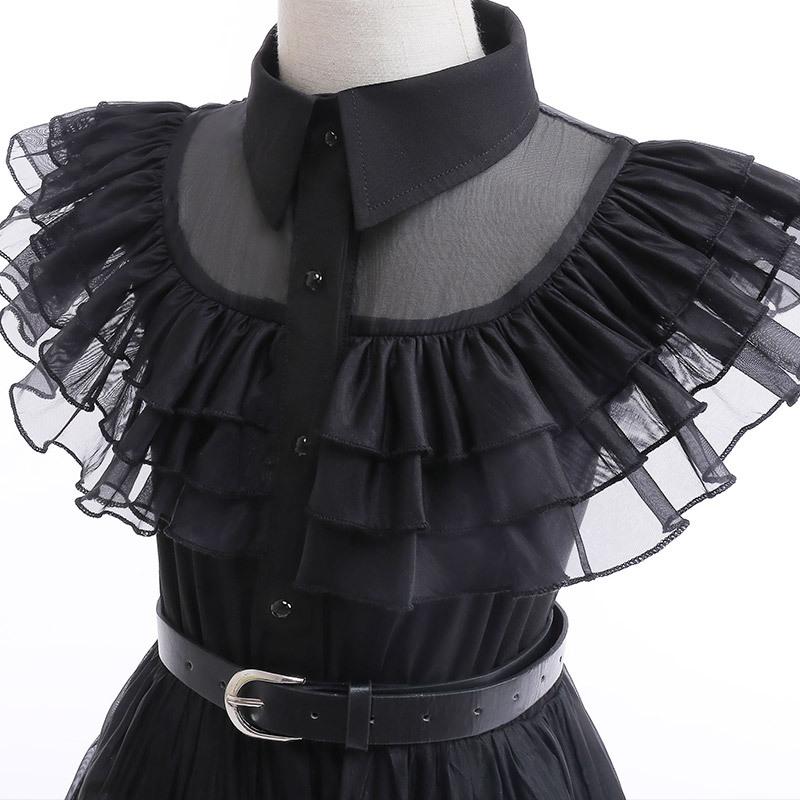 Popular Girls Mesh Dress Dress Cosplay Wednesday Female Lead Party Performance Dress