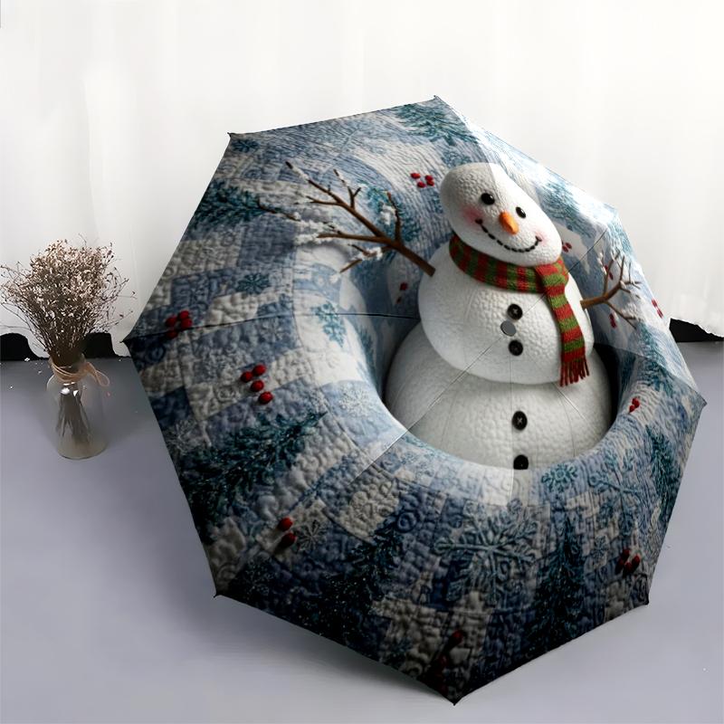 1 PC Automatic Folding Umbrella - Cartoon Pattern, Portable & Foldable Design with 8 Ribs, Christmas Birthday Gifts