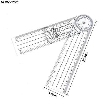 0-140mm 360° Goniometer Vinkel Medicinsk Ryggrads Vinkelmätare Vinkel Inclinometer Linjal Gradskiva Vinkelmätare Mätverktyg 1ST