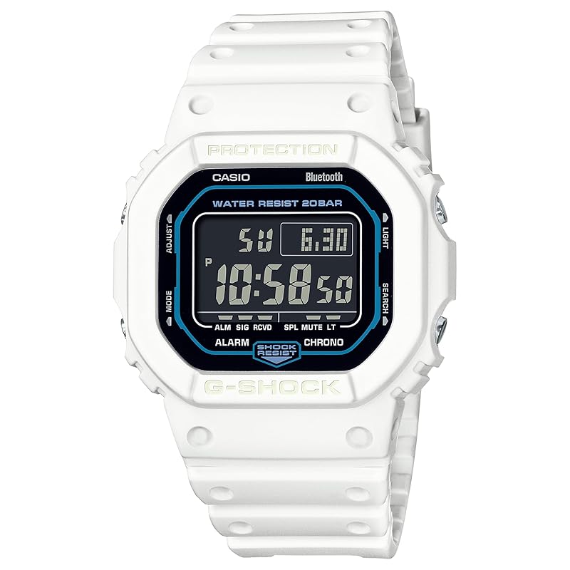 

casio watch G-Shock Sci-fi world scifi smartphone link white black DW-B5600SF-7 men s overseas model [product]