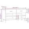 VidaXL Shoe Bench, Shoe Cabinet with 4 Shelves and Legs, Shoe Rack with 2 Drawers Living Room, Modern, 829762