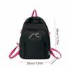 Large Capacity Bow Backpack Solid Color Korean Style School Bag Casual Student Schoolbag  Unisex