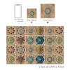 24PCS Moroccan Wall Sticker Self-adhesive Tile Stickers for Kitchen Bathroom Mandala Patterned Art Waterproof Wall Sticker Decal
