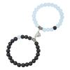 European and American Black Horse Beaded Bracelet Snake Couple Bracelet Magnet Love Bracelet Personalized Jewelry