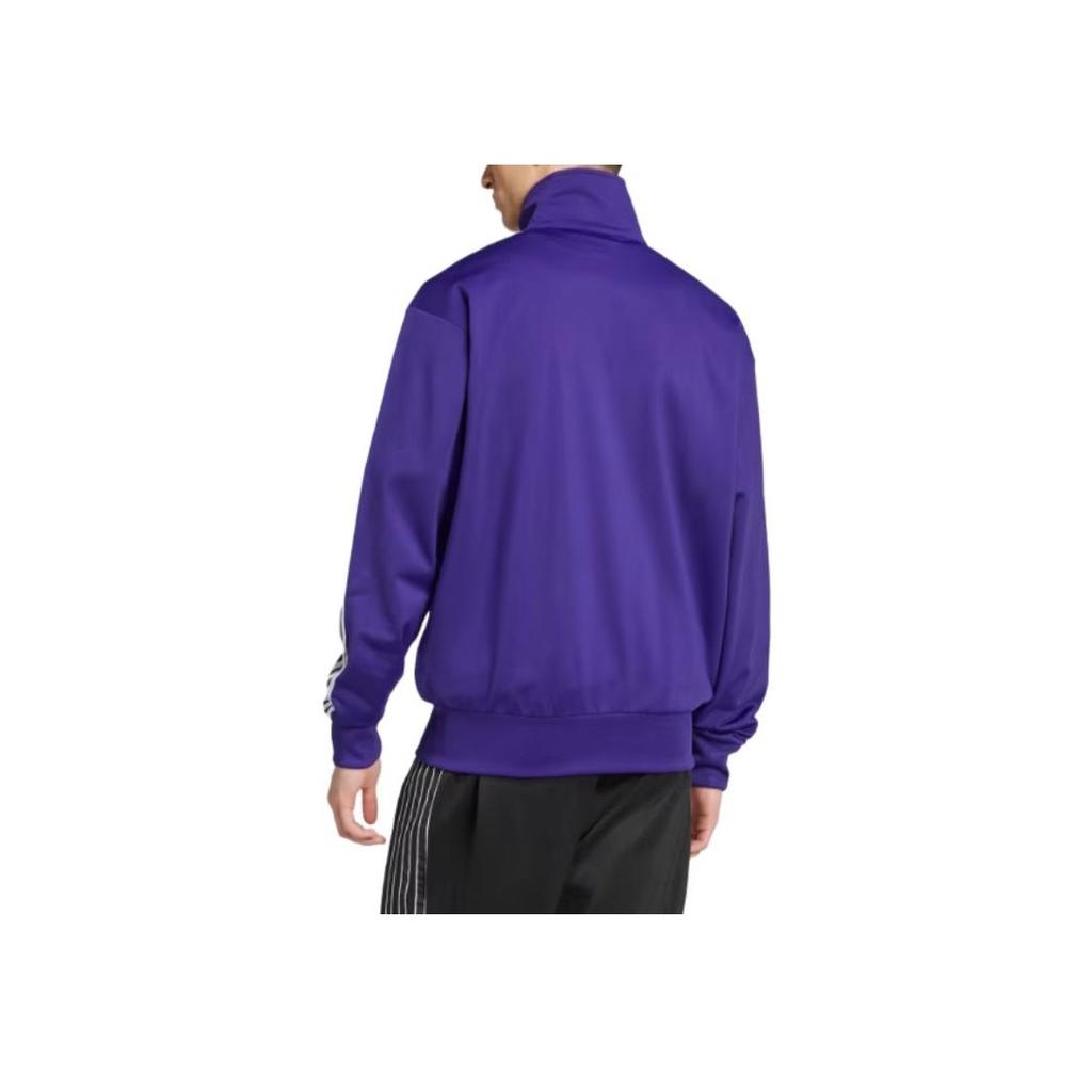 Adidas Originals Adicolor Logo Striped Full-Zip Retro Sports Jacket Men Jacket Academy-Purple IY9897