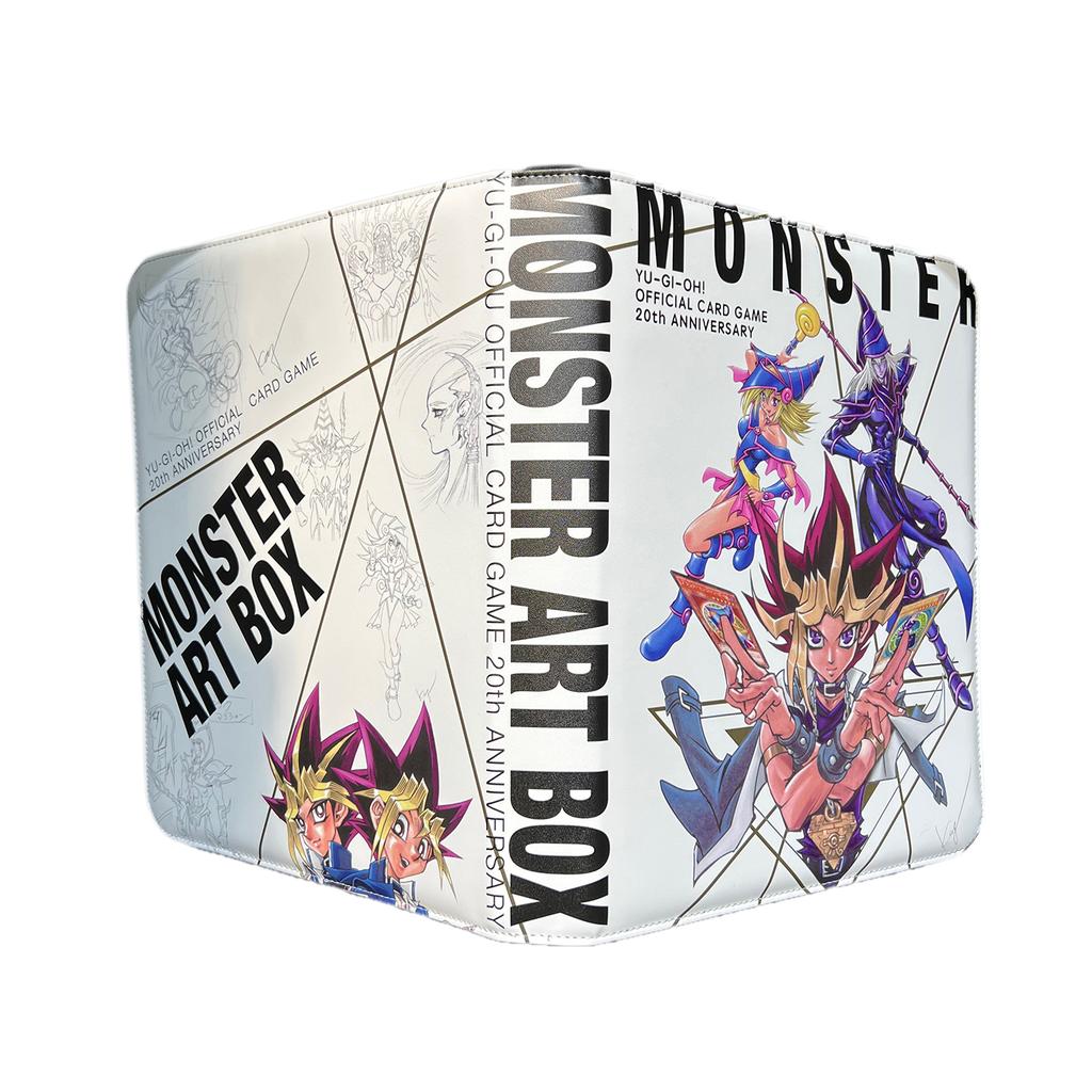 Custom Cover 500+ Capacity A4 Yu-Gi-Oh! Binder Premium PU Leather 9-Pocket Zippered Album TCG Organizer with Refillable Pages