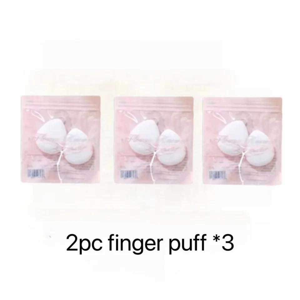 

Flower Knows Mini Finger Powder Puff For Eye & Corner Super Soft Sponge Cotton Blender Foundation Mix 2 Pc/Pack Makeup 3pcs