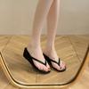 Retro Thick-soled Shoes Flip-flops Women's Summer Height-increasing Shoes Versatile Flip-flops
