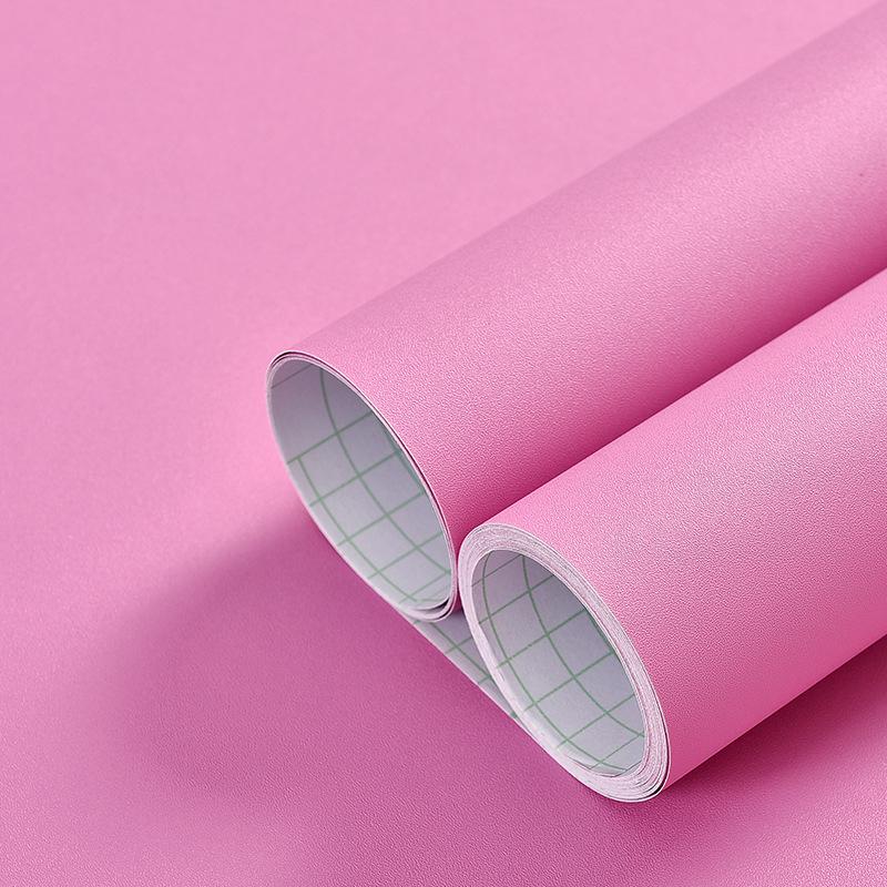 WOKHOME Solid Color Vinyl Self-adhesive Wallpaper Waterproof Contact Paper Wall Sticker Film Wall Papers In Rolls Home Decor