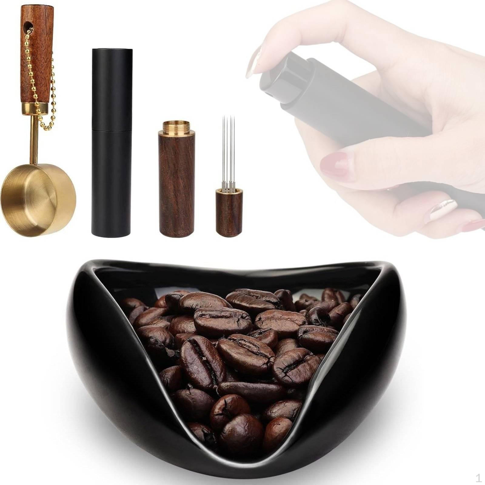 Coffee Bean Weighing Bowl Ceramic Vessel Practical Utensil Sample Tray for чёрный