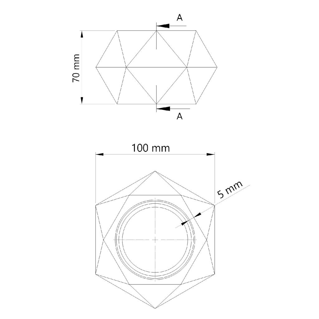 Decorative Geometric Concrete Flower Pot Silicone Mold