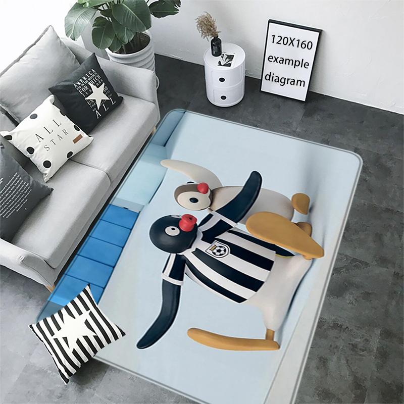Door Mats Cute Pingu Penguin Interior Foot Rug Welcome Floor Mat for Entryway Soft Hallway Carpet Kitchen Rugs Fluffy Home Decor