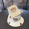 Cute Kids Sun Hat With 3D Cartoon Bear And Dinosaur Summer UV Protection Bucket Cap For Boys And Girls Straw