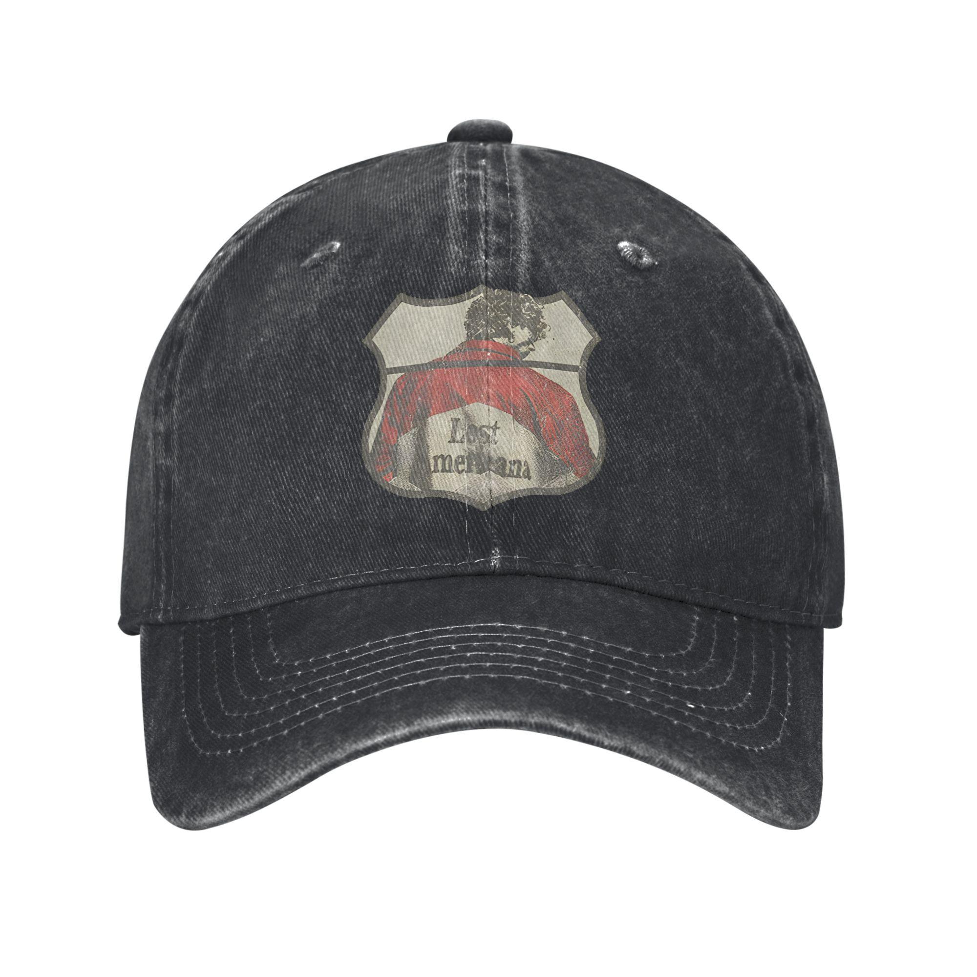 Кепка-бейсболка MGK Lost Americana, унисекс, потертый деним, стираная, с застежкой snapback, новая коллекция 2025, для активного отдыха, регулируемая Adjustable