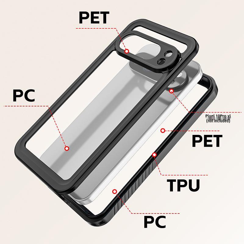 Google Pixel 10 PRO XL Waterproof Transparent Case - Full Coverage Protection