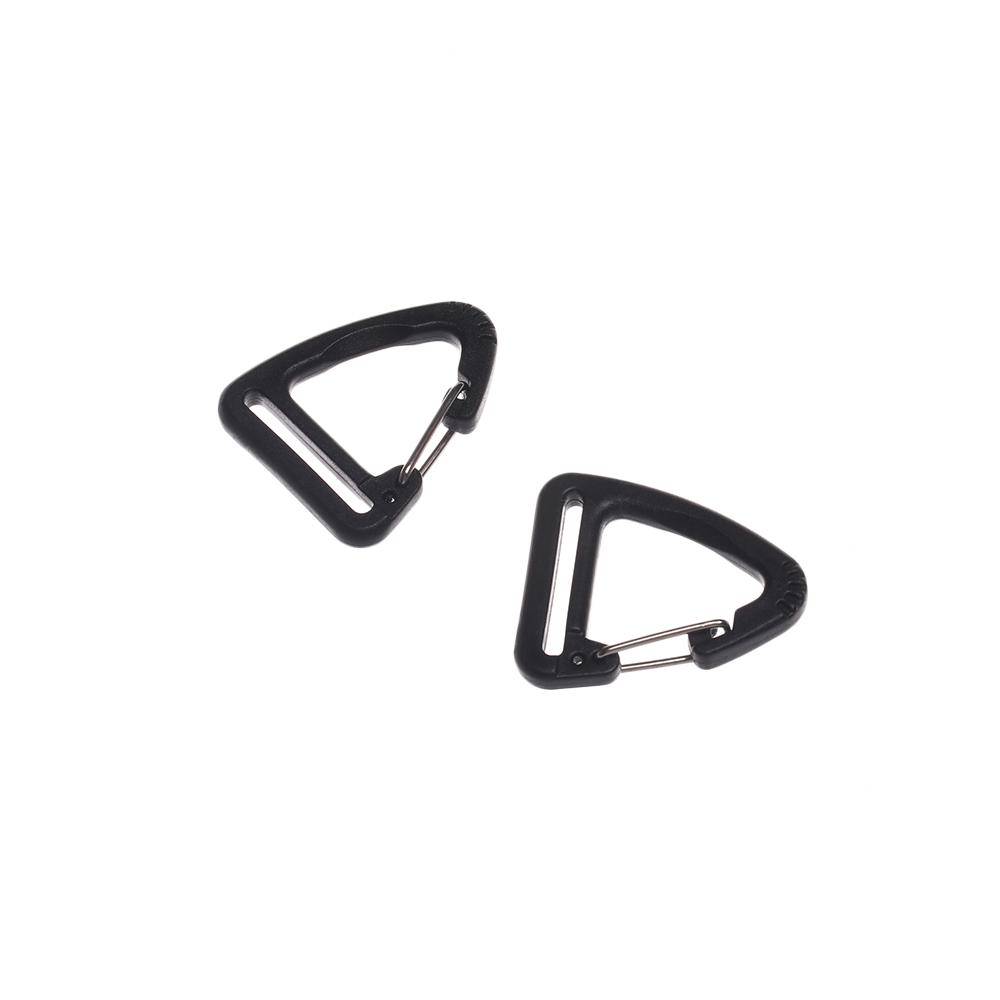 Plastic Alloy Outdoor Tool Keychain Belt Buckles Spring Quickdraws Clip Hooks Triangle Carabiner