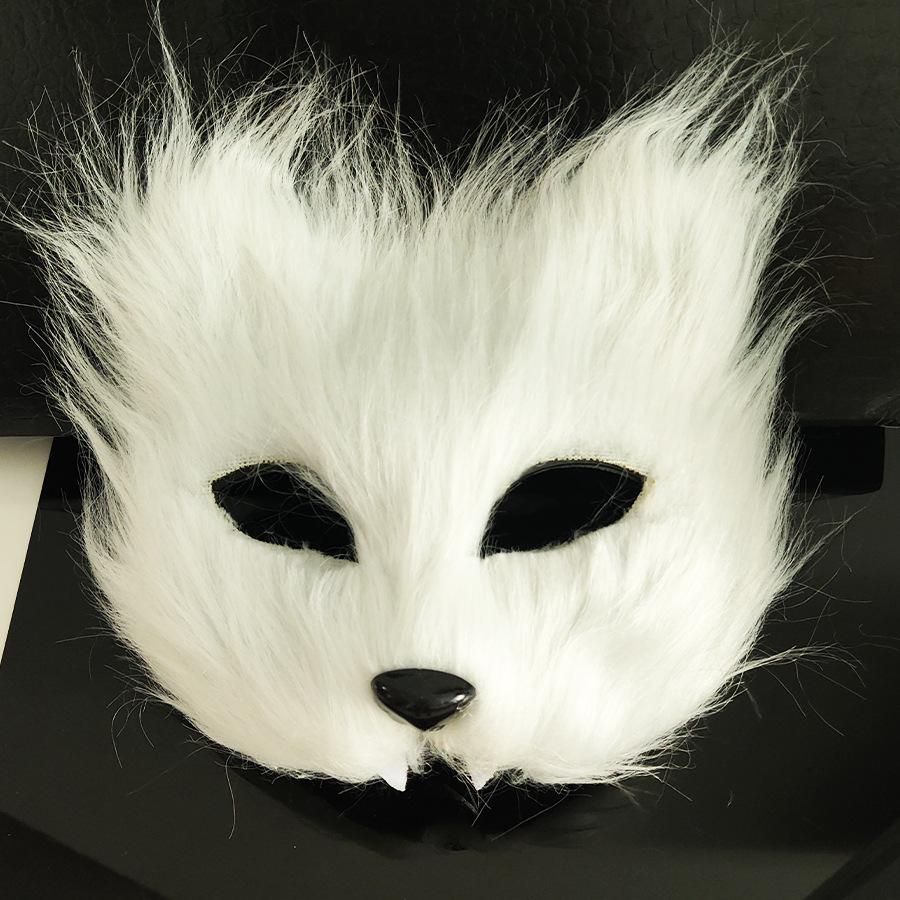 

Плюшевый набор для косплея на Хэллоуин: Кошачья маска, лисий хвост, волчьи уши и перчатки-лапки One Size