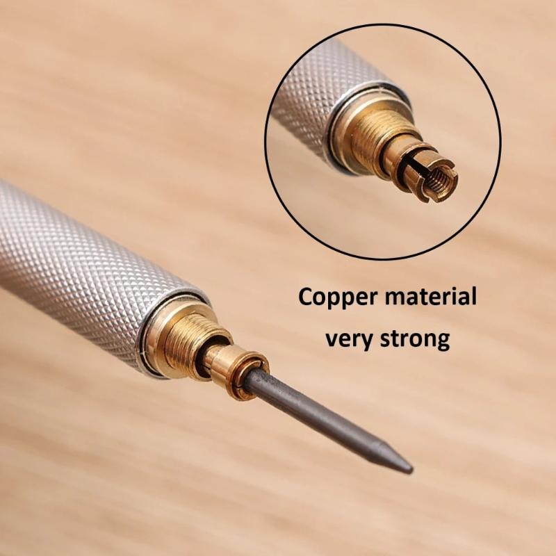 Mechanical Automatic Pencil Metal Mechanical Pencil Automatic Drafting Pencil for Carpenter Marking, Sketching, Drafting