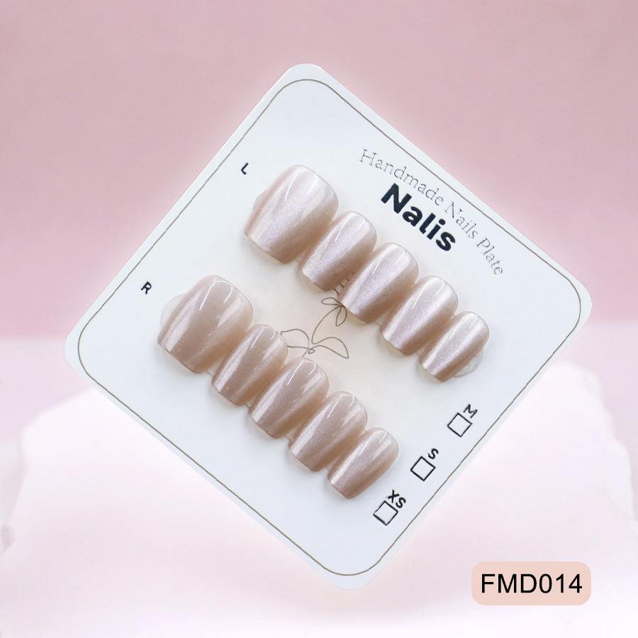 Cat's Eye Model, Beautiful Temperament, Little Fairy, Royal Sister Style Nail Art, High-end Niche 10 Pieces, Sub-size Wearing Nail