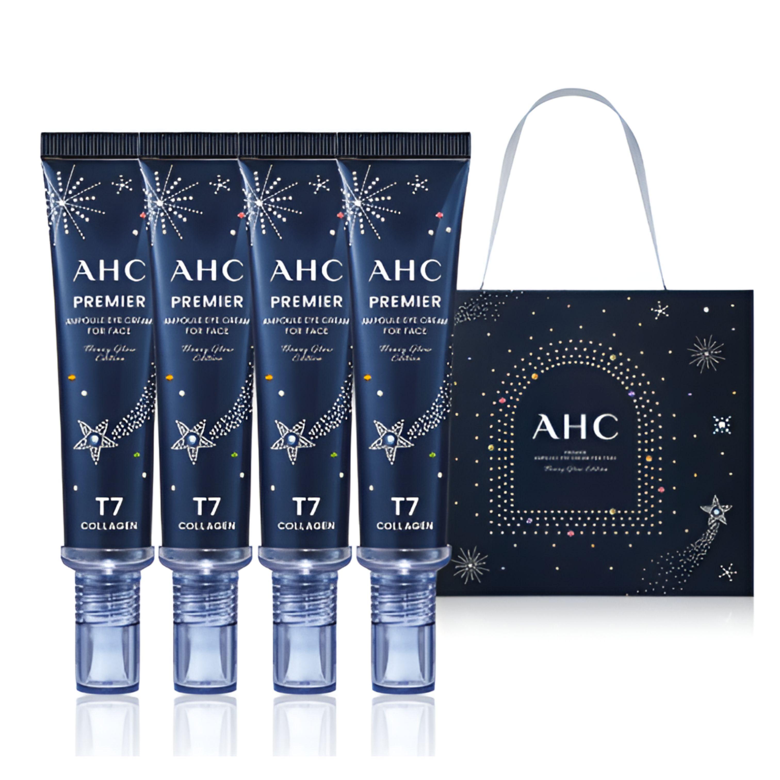 AHC Premier Ampoule Eye Cream for Face Honey Glow Edition 40ml × 4 – Nourishing Radiance Anti-Aging Eye Cream Set