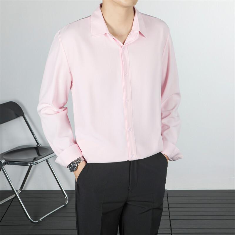 Casual Lapel Long-sleeved Shirt Men's Youth Daily Wear Overalls