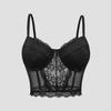 Spitzenbesetztes Netz-Camisole-Korsett-Oberteil
