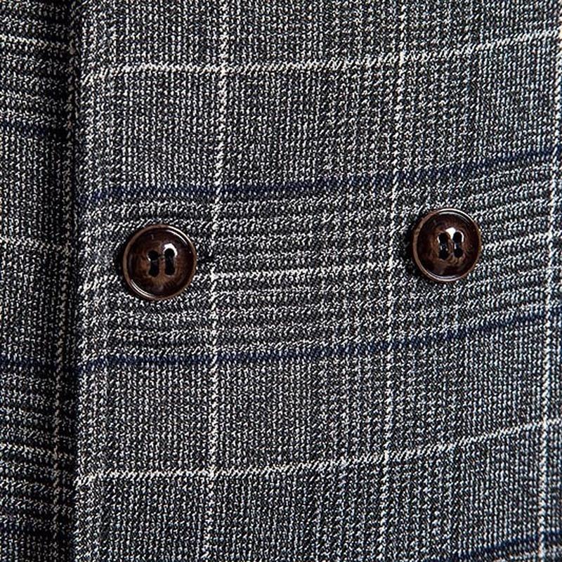 Herr Business Slim Fit Casual Herrväst för bröllop Mjuk ull Tweedväst Fiskbensgroosmen Retro Vintage Slim