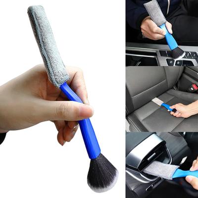 Perie Detaliu Mașină 2 în 1 Perie Curățare Grile Ventilație Interioare Bord Mașină Instrument Măturare Praf Fante Accesorii Curățare Mașină