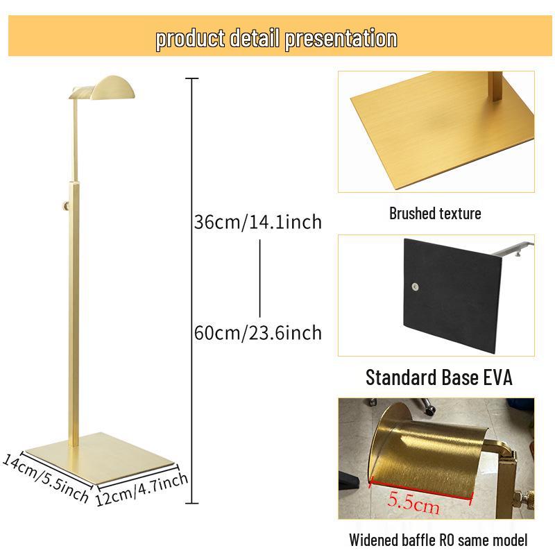 Adjustable Stainless Steel Floor-Standing Bag Display Stand for Women's Bags